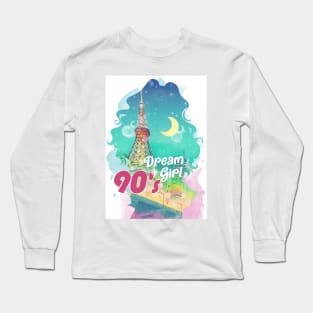 90's Dream Girl (shape version) Long Sleeve T-Shirt